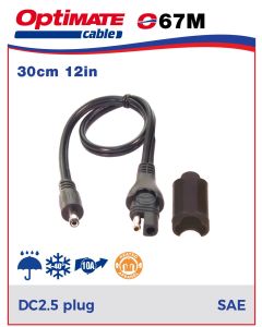 Optimate DC 2.5mm Male Accessory Socket O67M