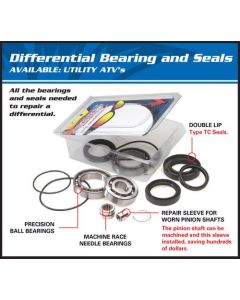 Kawasaki KLF300C 89-07 KLF400 93-99 Bayou Front Diff Bearing Kit