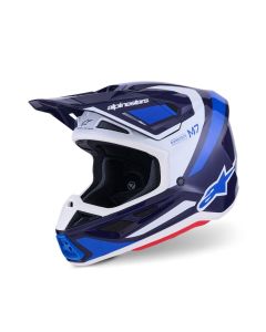 ALPINESTARS SM7 Rise Helmet BLUE/WHITE 2025 Model