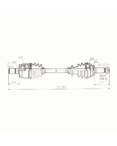 Honda Pioneer 500 15-16 Rear Complete CV Axle Driveshaft