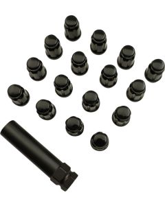 Moose Utility Lug Nut 12x1.50 Splined 16pk Black Quad Parts
