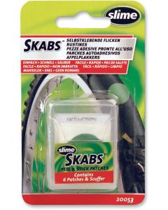 Slime Skabs 6PK Pre-Glued Tyre Patches 25mm For Tubeless Tyres & More 20053