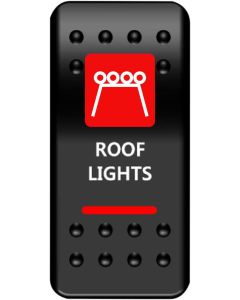 MUD On/Off Red Roof Light Rocker Switch ATV UTV