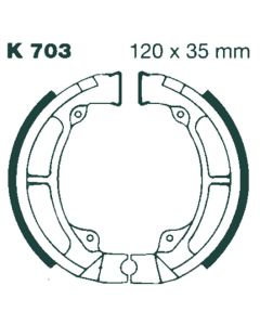 K703 EBC Quad Brake Shoes