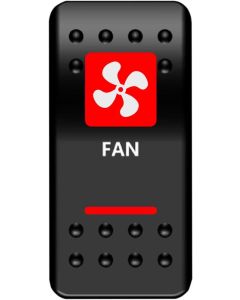 MUD Red Fan Light Rocker Switch ATV UTV