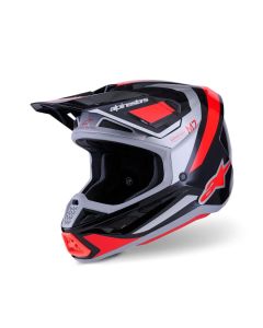 ALPINESTARS SM7 Rise Helmet BLK/RD/SILV 2025 Model