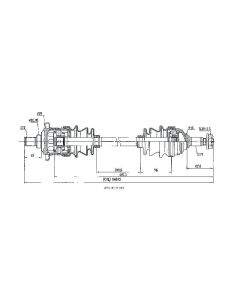 Arctic Cat 400/500/650 Front/Rear LH/RH Complete CV Axle Driveshaft