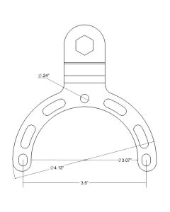 Ram Mounts Gas Tank Base w/1 in. ball - RAM-B-410U