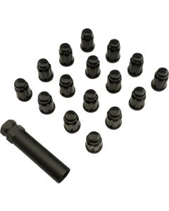 Moose Utility Lug Nut 12x1.25 Splined Black 16pk Quad Parts