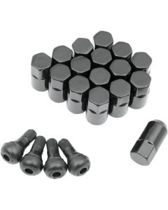 Set Of 16 Black Quad Wheel Lug Nuts M10x1.25