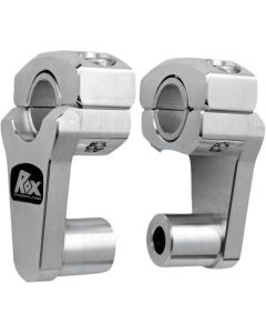 ROX SPEED FX ELITE PIVOTING RISERS FOR 22,2 mm (7/8") OR 28,6 mm (11/8") HANDLEBARS 51mm RISE NATURAL ALUMINIUM