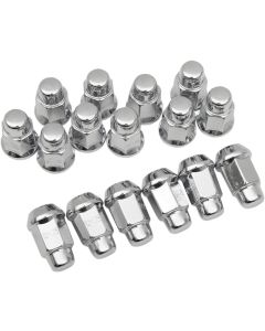 Chrome 12MM x 1.25 Tapered Lug Nuts Pack of 16