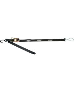 Moose Utility Ratchet Swivel Carabiner Heavy Duty Tie Down Straps 38mm x 1.8m Black