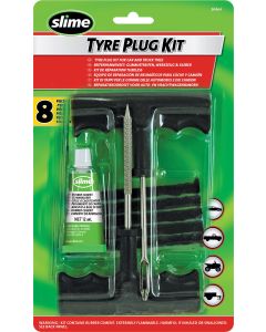 Slime Tyres Plug Kit Tubeless Repair Kit T-Handle Tools Heavy-Duty Plugs 20500