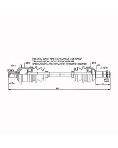 Arctic Cat Prowler 550 650 700 Rear Complete CV Axle Driveshaft