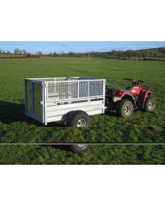 Mesh Drop Side Quad 5x3 Livestock Trailer