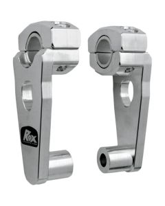 ROX SPEED FX ELITE PIVOTING RISERS FOR 22,2 mm (7/8") OR 28,6 mm (11/8") HANDLEBARS 89mm RISE NATURAL ALUMINIUM