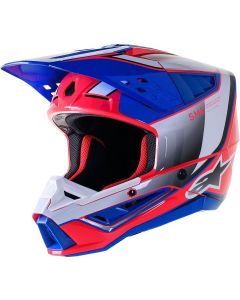 Alpinestars Supertech SM5 Sail Blue & Red Mx Helmet