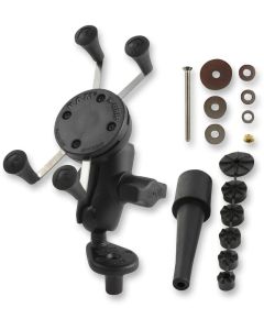 Ram Mounts Ram Fork Stem Mount W/ Short Double Socket Arm And Universal X-Grip Cell Phone Holder - RAM-B-176-A-UN7