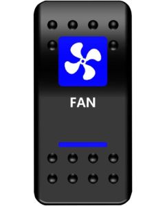 MUD Blue Fan Light Rocker Switch ATV UTV