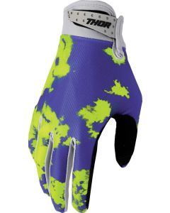 THOR Youth LAUNCHMODE Bleach Gloves Gray/Yellow