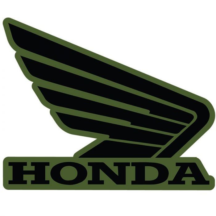 Honda Wing R/H Tank Sticker 107mm Black/Green