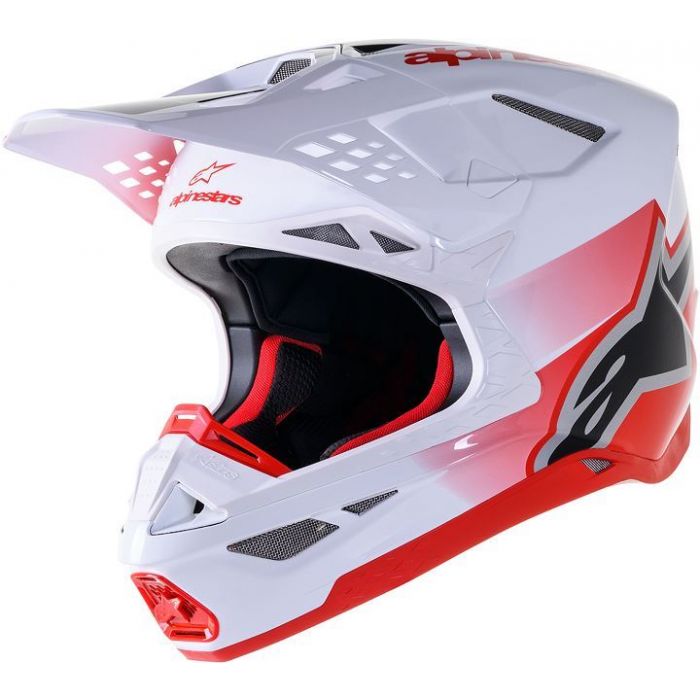 ALPINESTARS Supertech M10 Red & White Unite MX Helmet