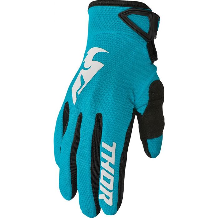 THOR Women's Sector MX Motorcross Gloves Aqua/Black/White 2023 Model