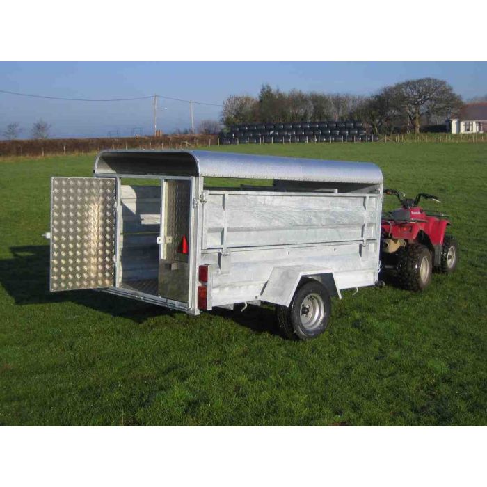 7'6 x 4'6 Solid Side Livestock Canopy Trailer Road Legal