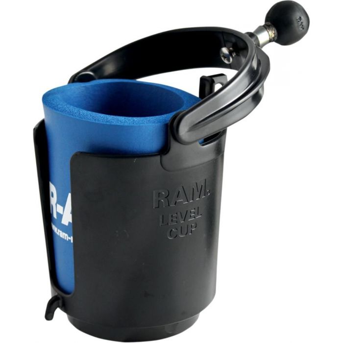 Ram Mounts Self-Leveling Cup Holder with 1 in. Ball and Cozy - RAM-B-132BU