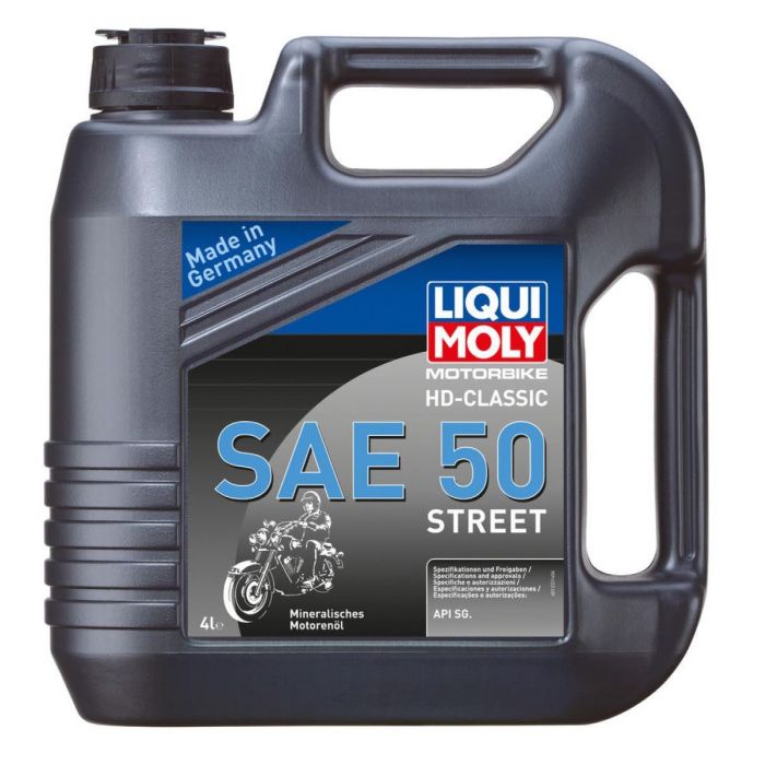 LIQUI MOLY Mineral-Based 4 Stroke 4T HD-Classic SAE 50 Street Oil 4l