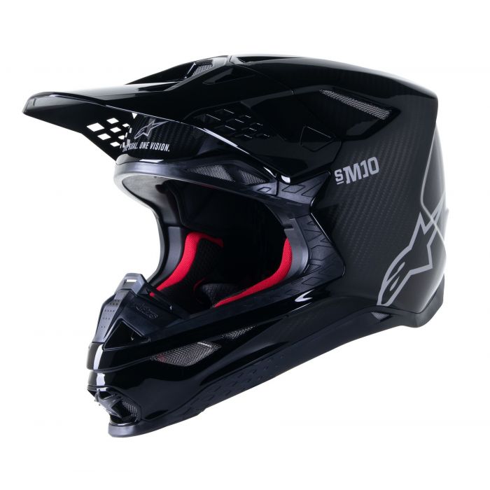 ALPINESTARS Supertech M10 Solid Black Carbon MX Helmet