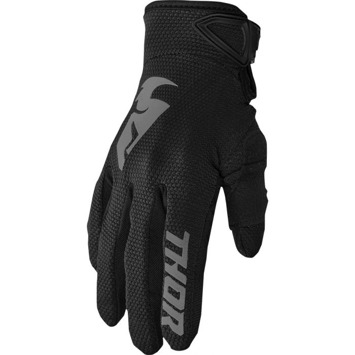 THOR Youth Sector MX Motorcross Gloves Black/Gray 2023 Model