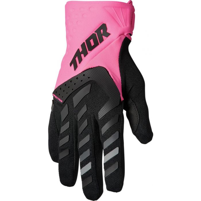 THOR Women's Spectrum MX Motorcross Gloves Black/Pink 2023 Model