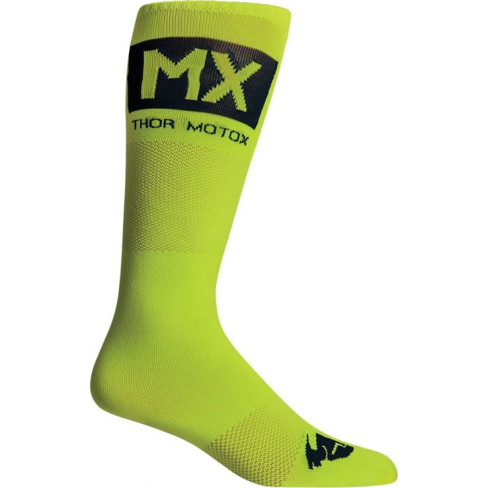 THOR MX Motorcross Cool Socks Midnight Black/Acid 2023 Model