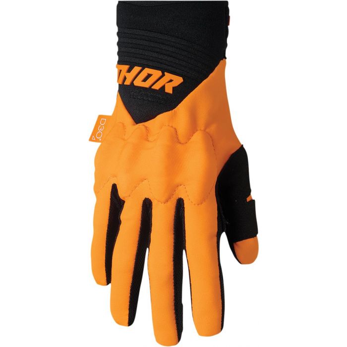 THOR Rebound MX Motorcross Gloves Black/Fluorescent Orange 2023 Model