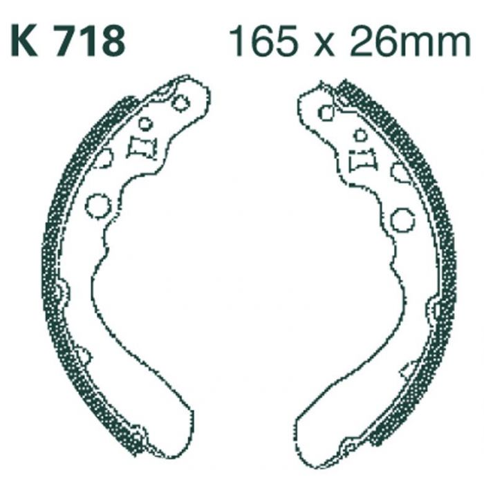 K718 EBC Quad Brake Shoes