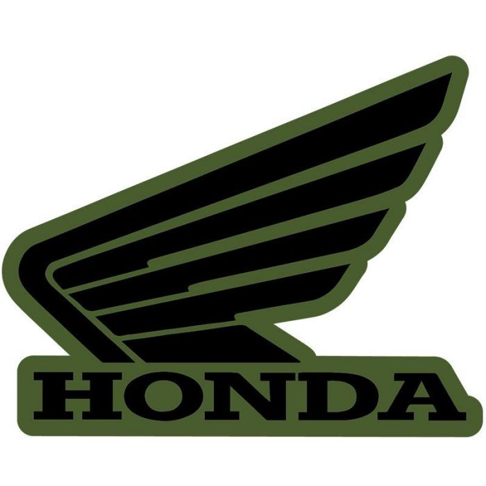 Honda Wing L/H Tank Sticker 107mm Black/Green
