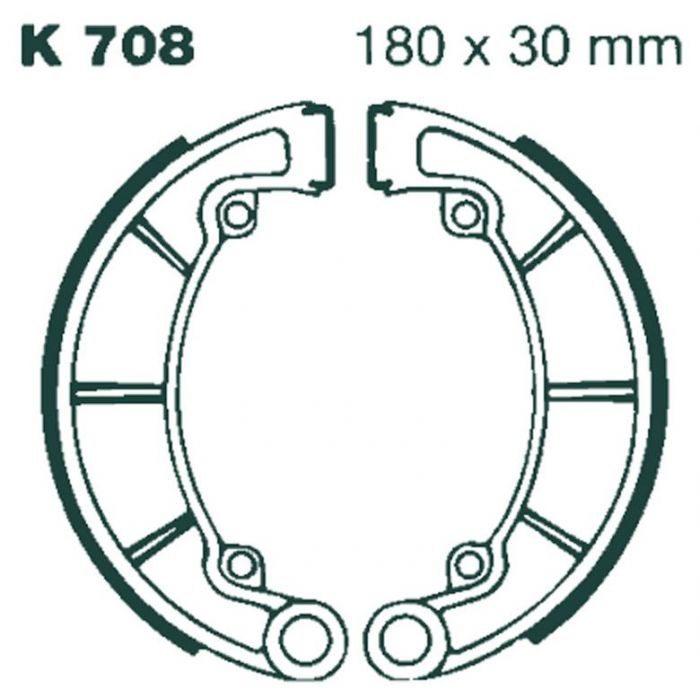 K708 EBC Quad Brake Shoes