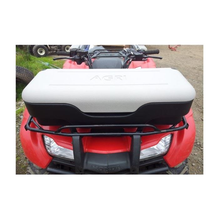 ATV Quad Universal Front Cargo Box Luggage Trunk Grey/Black