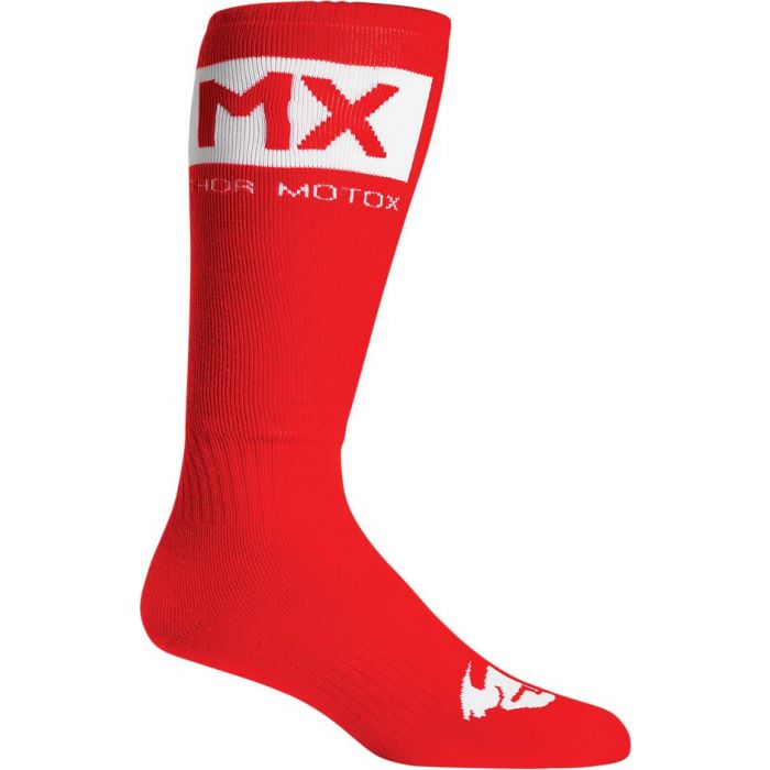 THOR MX Motorcross Solid Socks Red/White 2023 Model
