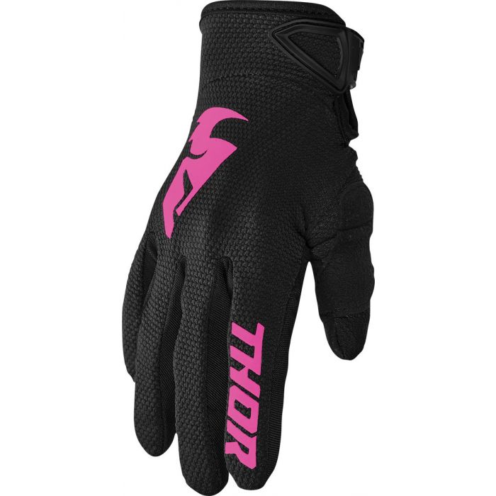 THOR Women's Sector MX Motorcross Gloves Black/Pink 2023 Model