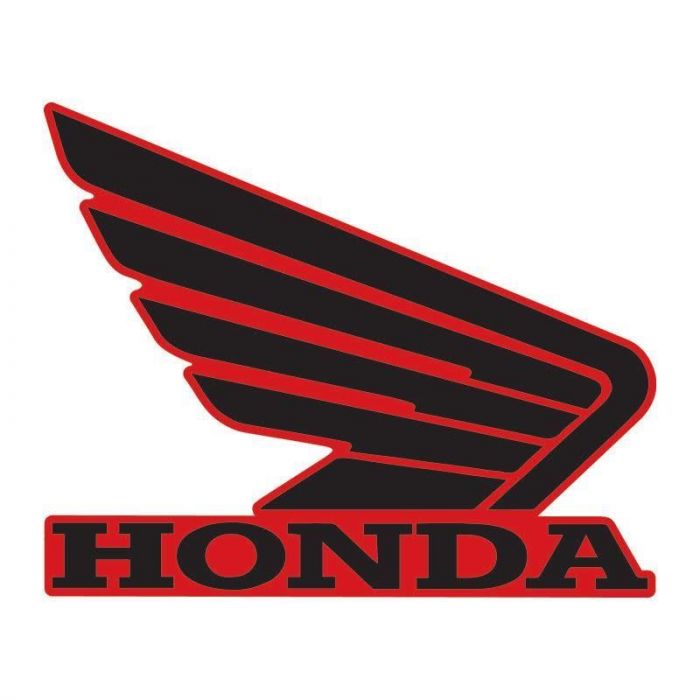 Honda Wing R/H Tank Sticker 107mm Red/Black