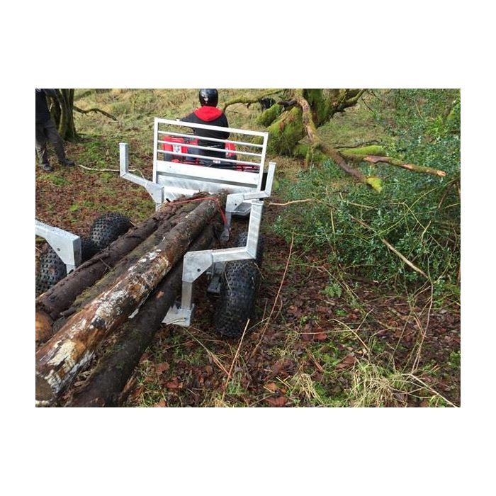 ATV Wood Log Lugger Timber Trailer - Suitable for UTV's Small Tractors etc.