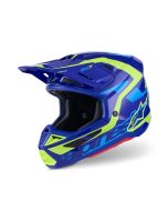 ALPINESTARS SM7 Deed Helmet BLUE/YEL 2025 Model