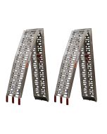 Pair Of Folding Aluminium Ramps Quad Motorcycle Mower 230mm Wide