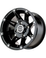Moose Utility 387 Gloss Black 12X7 4/156 4+3 Alloy Quad UTV Wheel