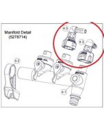 Fimco Parts QC Manifold 3/8 Swivel 90 Degree Elbow Assembly