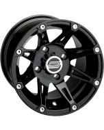 Moose Utility 387 Gloss Black 14X8 4/156 4+4 Alloy Quad UTV Wheel