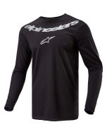 Alpinestars Fluid Graphite Motorcycle Jersey Black White